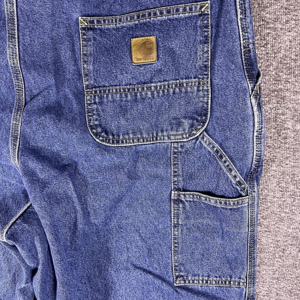 Carhartt B13 DPS Carpenter Jeans Men 41x31 Blue Loose Fit Workwear Utility Denim - Picture 11 of 14